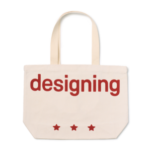 "DESIGNING..." TOTE BAG IN WHITE